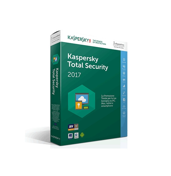  59.852 KASPERSKY TOTAL SECURITY 2017  1PC X PC/MAC/ANDROID (KL1919TBAFS-7