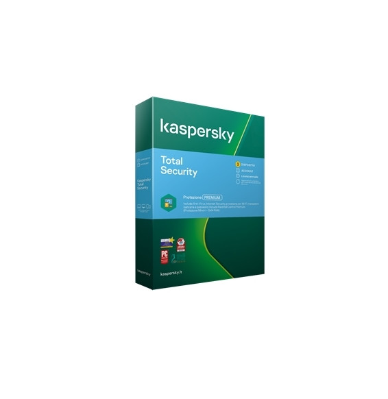  59.9729 KASPERSKY BOX TOTAL SECURITY 2020  3PC X PC/MAC/ANDROID (KL1949T