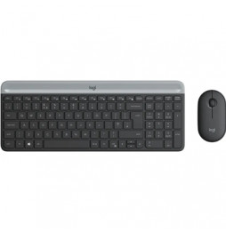  86.0368 TASTATUR+MOUSE LOGITECH RETAIL WIRELESS COMBO MK470 SLIM NERA U