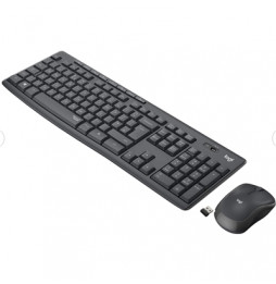  86.0702 TASTIERA+MOUSE WIRELESS LOGITECH RETAIL MK295 USB SILENT GRAF