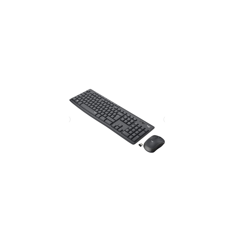  86.0702 TASTIERA+MOUSE WIRELESS LOGITECH RETAIL MK295 USB SILENT GRAF