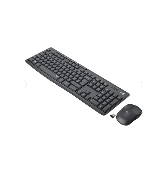  86.0702 TASTIERA+MOUSE WIRELESS LOGITECH RETAIL MK295 USB SILENT GRAF