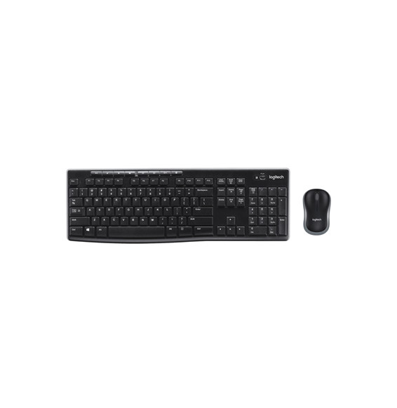  86.077 KEYBOARD+MOUSE WIRELESS LOGITECH RETAIL MK270 OPTICAL USB BLACK P