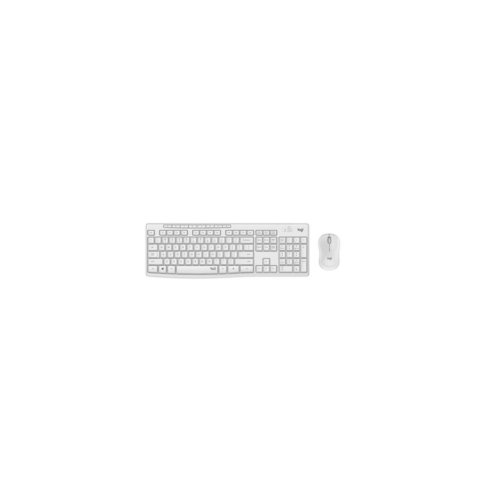  86.1705 CLAVIER+MOUSE WIRELESS LOGITECH RETAIL MK295 USB SILENT BIANCA