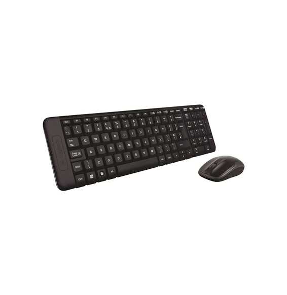  86.406 KEYBOARD+MOUSE WIRELESS LOGITECH RETAIL MK220 USB BLACK P/N 920-0