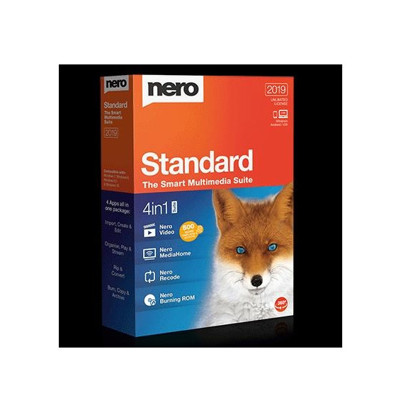  99.190 NERO STANDARD 2019 - SMART MULTIMEDIA SUITE - VIDEO+BURNING+MEDI