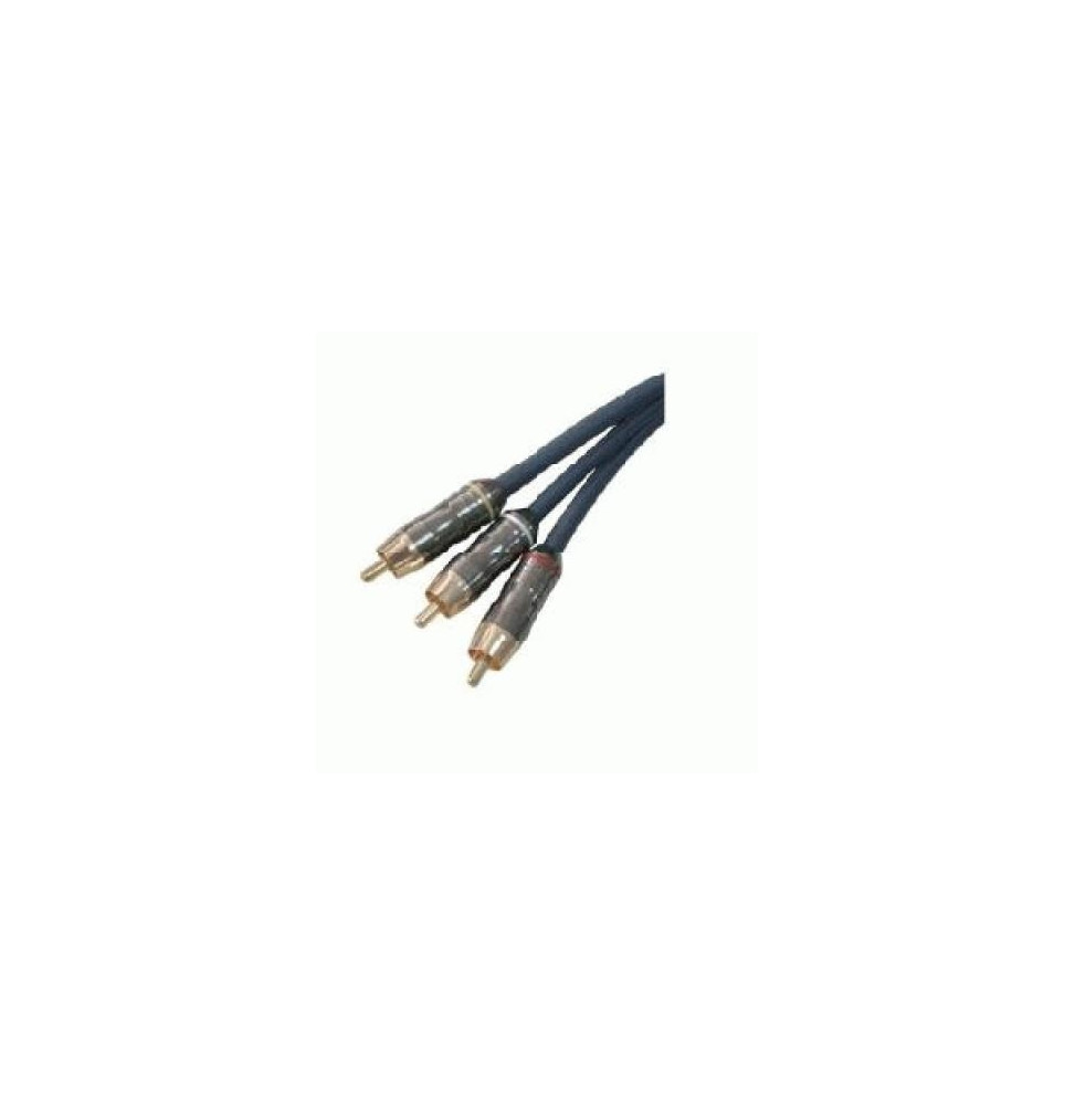  82.0023 CABLE AUDIO VIDEO 3XRCA PREMIUM M/M 1MT NILOX 07NXVA01RP201 BLAC