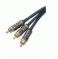  82.0023 CABLE AUDIO VIDEO 3XRCA PREMIUM M/M 1MT NILOX 07NXVA01RP201 BLAC