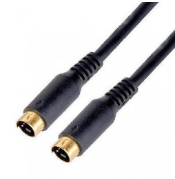  82.091 CABLE VIDEO S-VHS M/M 2MT  BLACK NILOX 07NXSH02MA2