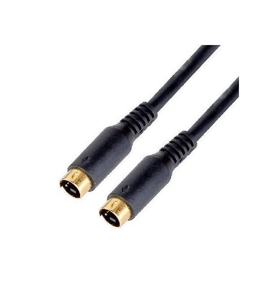  82.091 CABLE VIDEO S-VHS M/M 2MT  BLACK NILOX 07NXSH02MA2