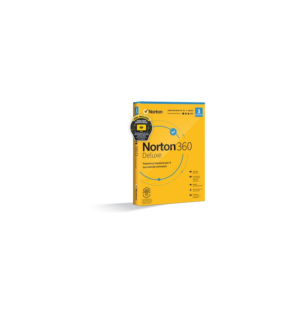  59.273 NORTON BOX 360 DELUXE  3 DISPOSITIVI (21397693) - 25GB BACKUP 