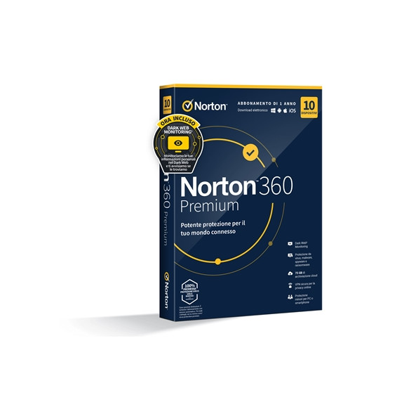  59.275 NORTON BOX 360 PREMIUM  10 DISPOSITIVI (21397805) - 75GB BACKUP F