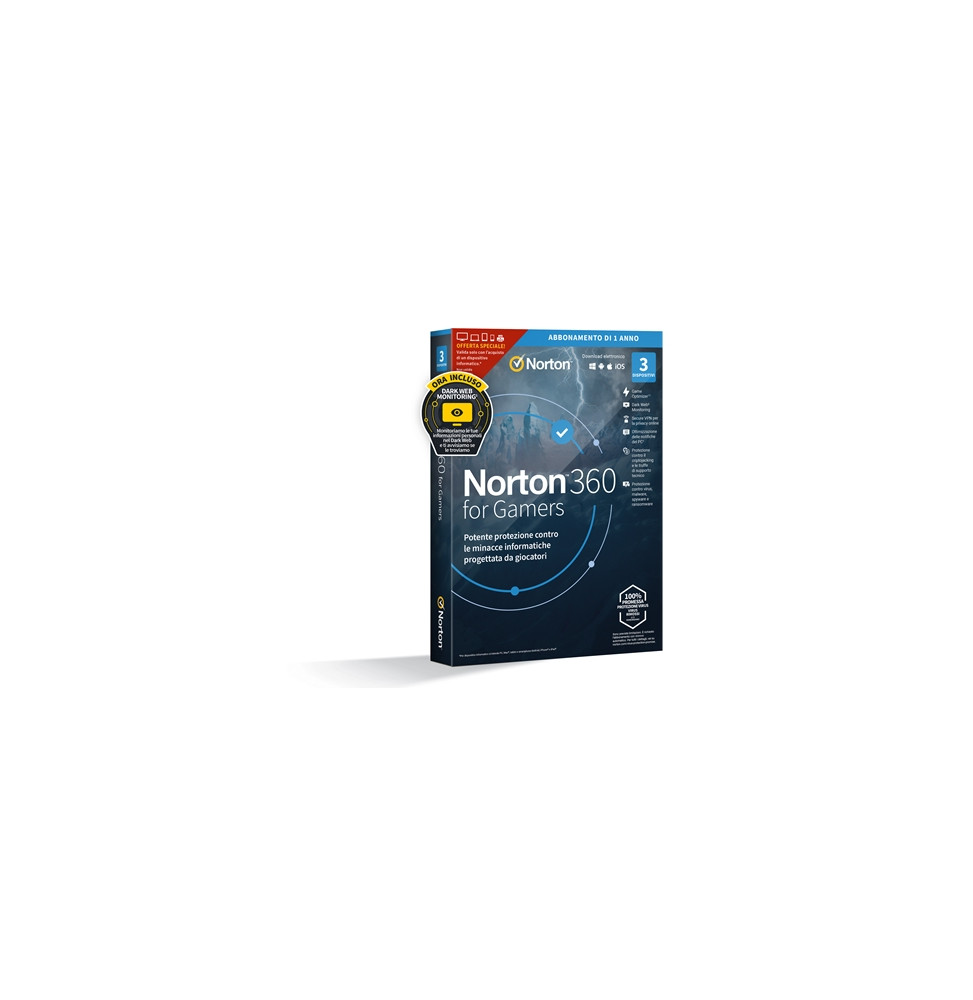  59.278 NORTON BOX 360 FOR GAMERS 2021  3 DISPOSITIVI (21416227) - 50G