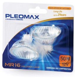  98.0044 LAMPADA ALOGENA PLEOMAX/SAMSUNG GU5.3 FARETTO 35W BLISTER DA 2P